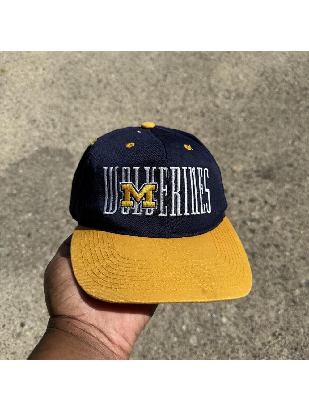 Vintage 90s University of Michigan Wolverines SnapBack Hat